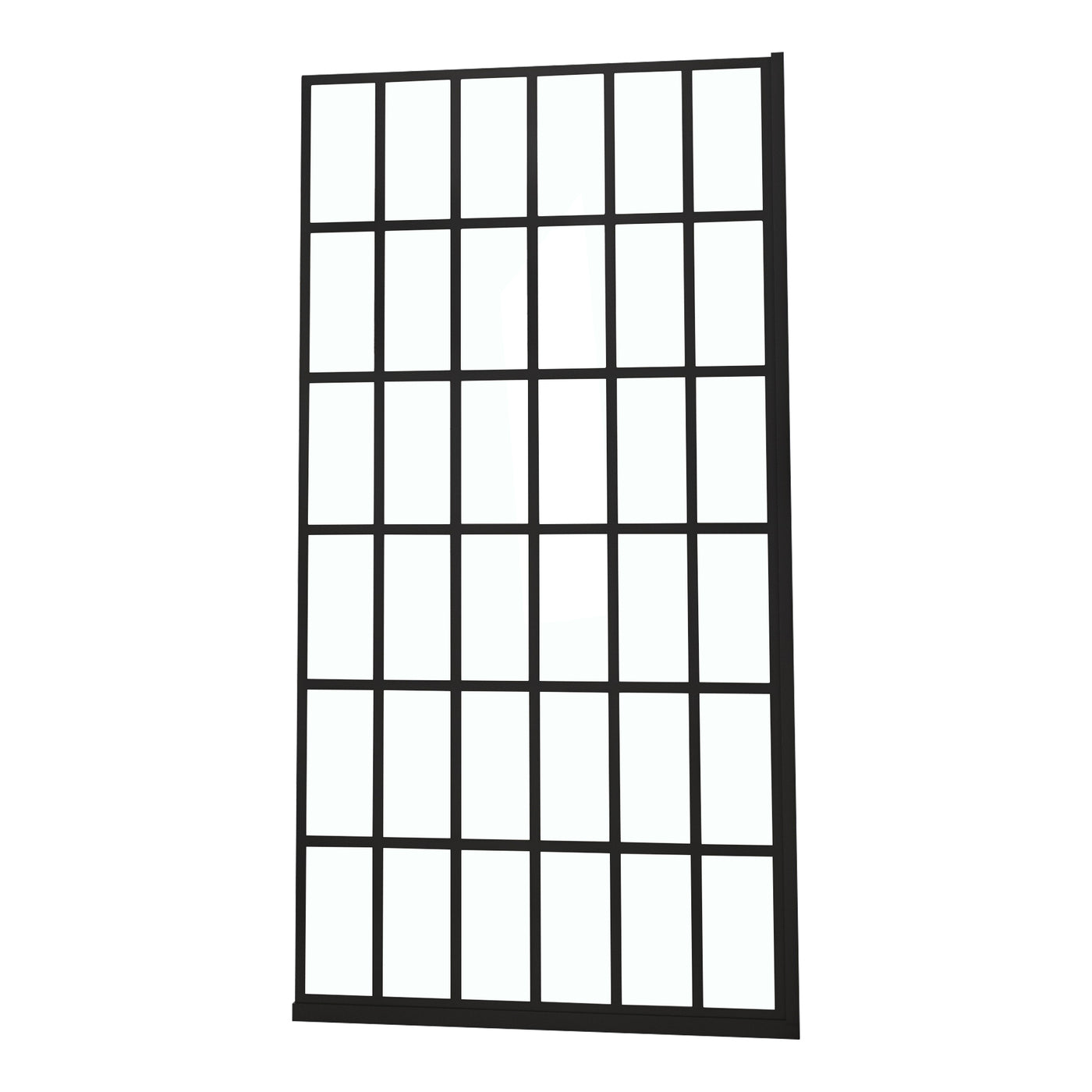 Frameless Fixed Shower Door 34" W x 72" H Matte Black