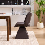 Metal Accent Chair Swivel Dark Brown