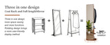 360° Rotating 66"x17.8" Multifunctional Full Length Mirror