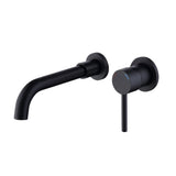 Wall Mount Bathroom Faucet Single Handle Matte Black Valve