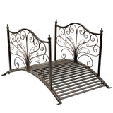 4' Metal Garden Arch with Siderails and Scrollwork