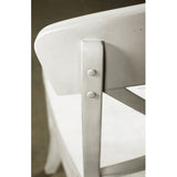 Cross-Back Dining Chairs - Hardwood - Smoky White - Set of 2