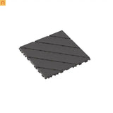 Outdoor Deck Tiles Interlocking PP Plastic Gray 12x12 in 44 Pack