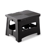 Folding Step Stool - Non-Slip - Black - 9" - 300 lb Capacity