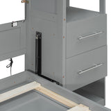 Full Engineered Wood Murphy Bed Gray