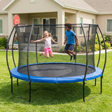 Outdoor Trampoline 14' - Basketball Hoop, Enclosure Net, Ladder