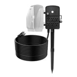 Outdoor Power Stake, 25 FT Extension Cord, Outdoor Power Strip Weatherproof with