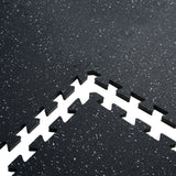 0.56 Inch Thick Gym Floor Mats, 25 Tiles Rubber Top with EVA Foam