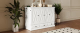 Farmhouse Style Solid Pine Murphy Bed Chest Cube with Charging Station and Storage Drawer, Full, White