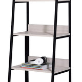 Leaning Ladder Bookshelf - 5 Shelves - Natural and Black - 24"W