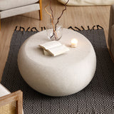 Glass Coffee Table Cream White