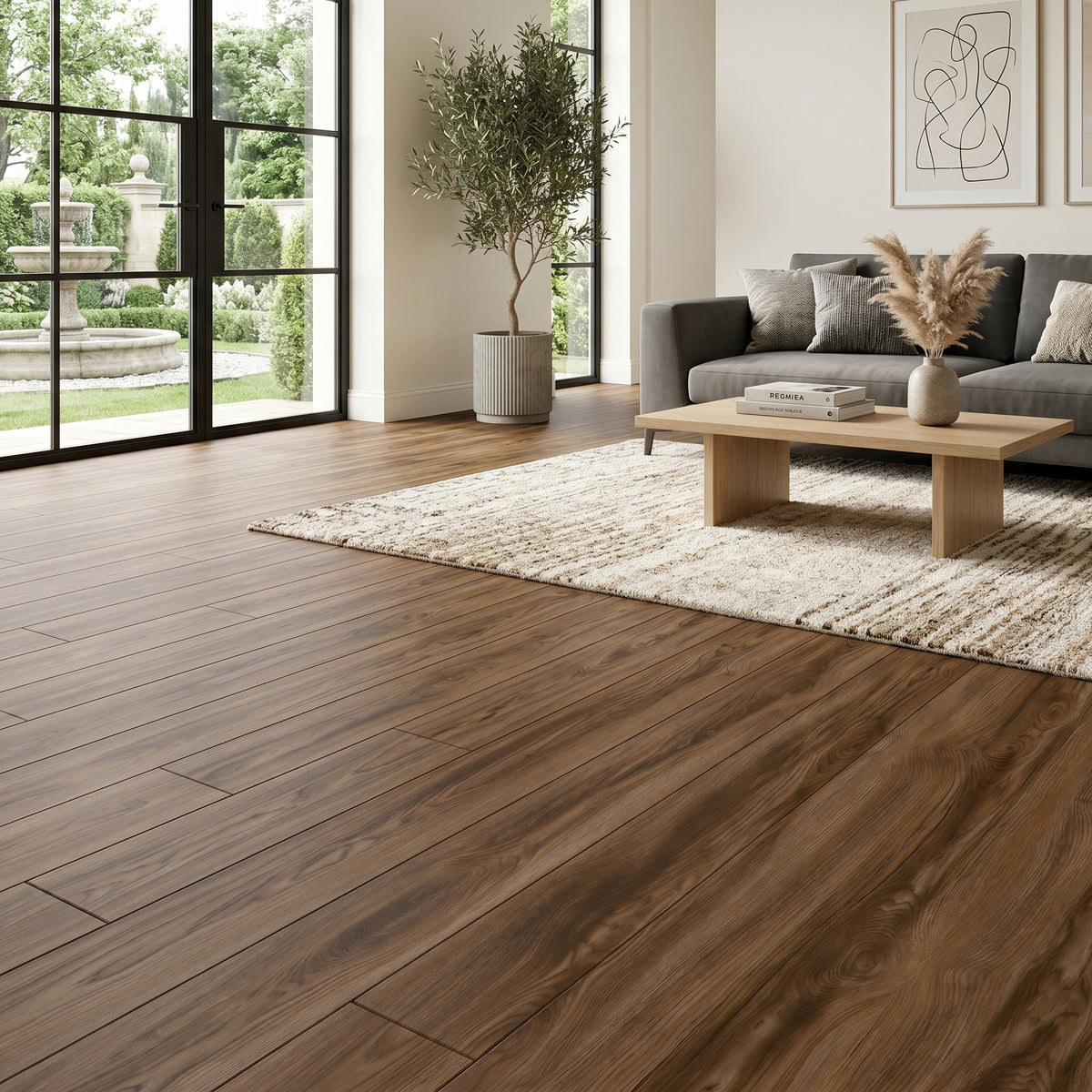 Peel and Stick Vinyl PVC Floor Tile 36x6 inches, 60-Pack 90 Sq.Ft