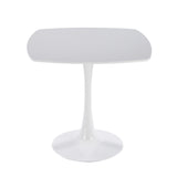 Square Engineered Wood Dining Table Matte White