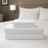 King Premium Cotton Rich 4-Piece Sheet Set White