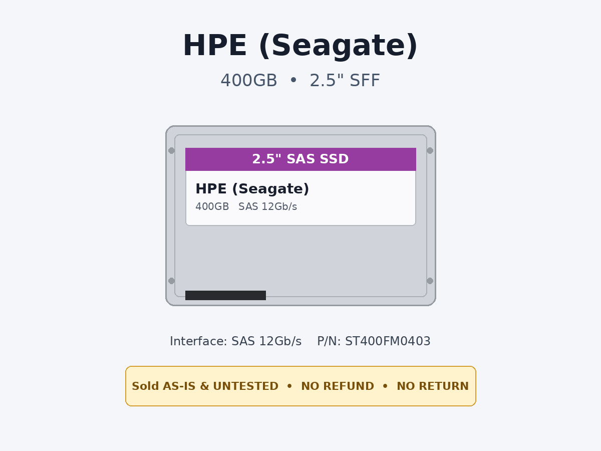 HPE 400GB 2.5 SAS SSD