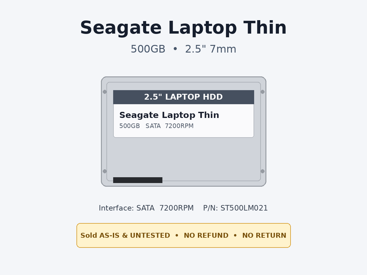 Seagate 500GB 2.5 SATA HDD