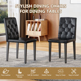Set of 4 Metal Dining Chair Black