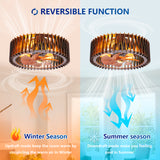 20" Modern Flush Mount Fan Light, Ceiling Fans