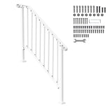 3-4 Step Handrail for Outdoor Porch Deck Stairs White
