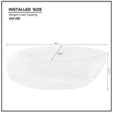 Glass Coffee Table Cream White