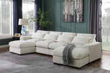 Linen Sofa Beige 123"