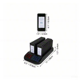 F103 Restaurant Pager System 20 Pagers, Max 98 Beepers Wireless Calling System