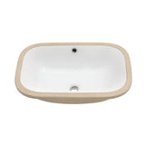 White Ceramic Undermount Bathroom Sink 22' x 15' x 8.3' Modern European Design w