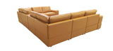 Modular Leather Sectional Sofa Ginger 144"