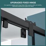 48"W× 76"H Triple Bypass Sliding Shower Door With 5/16 In. (8mm) Clear Glass
