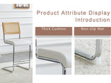 Set of 2 Faux Leather Bar Stool White