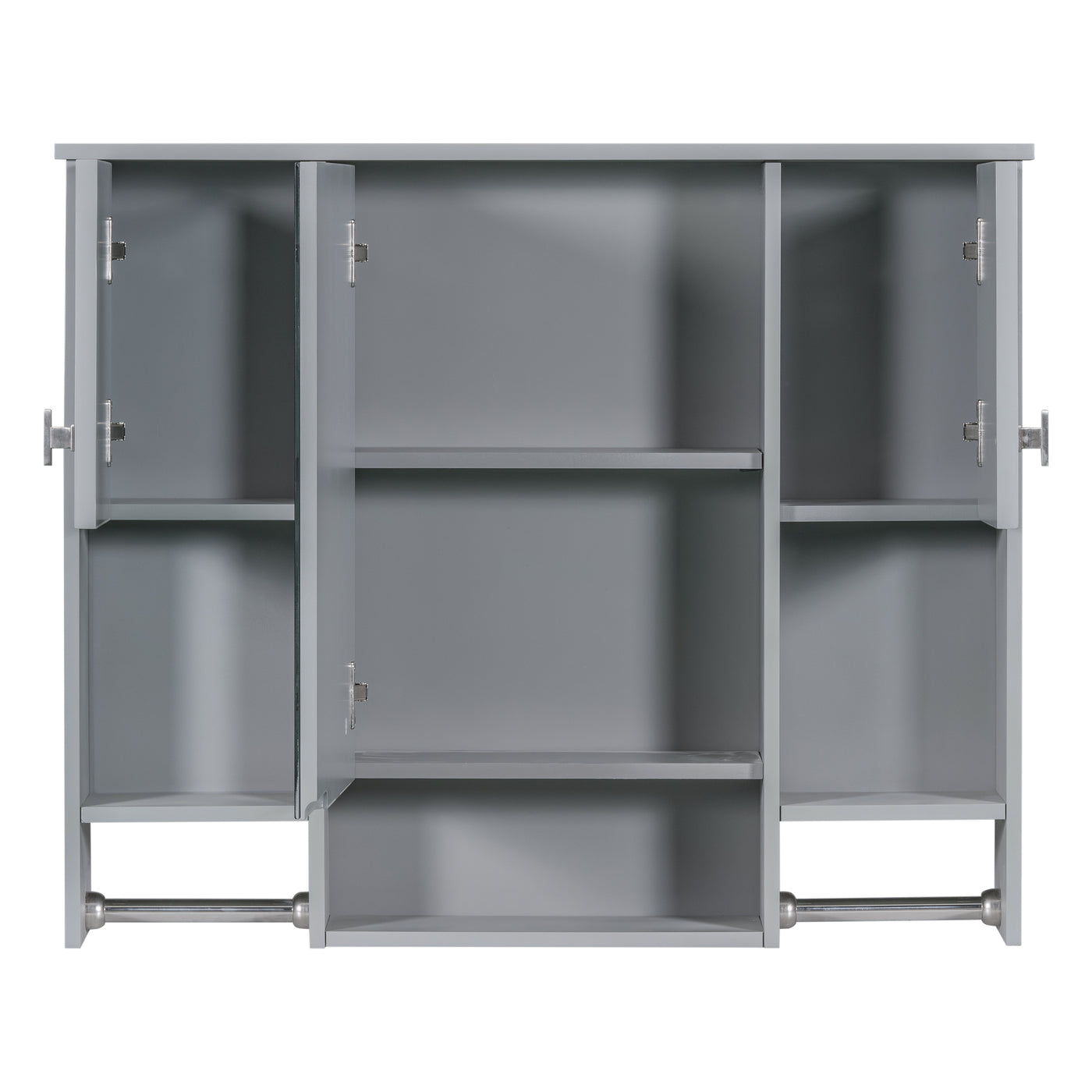 Modern Grey Wall Mounted Bathroom Cabinet 35" x 28