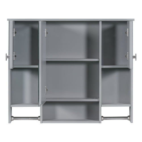 Modern Grey Wall Mounted Bathroom Cabinet 35" x 28