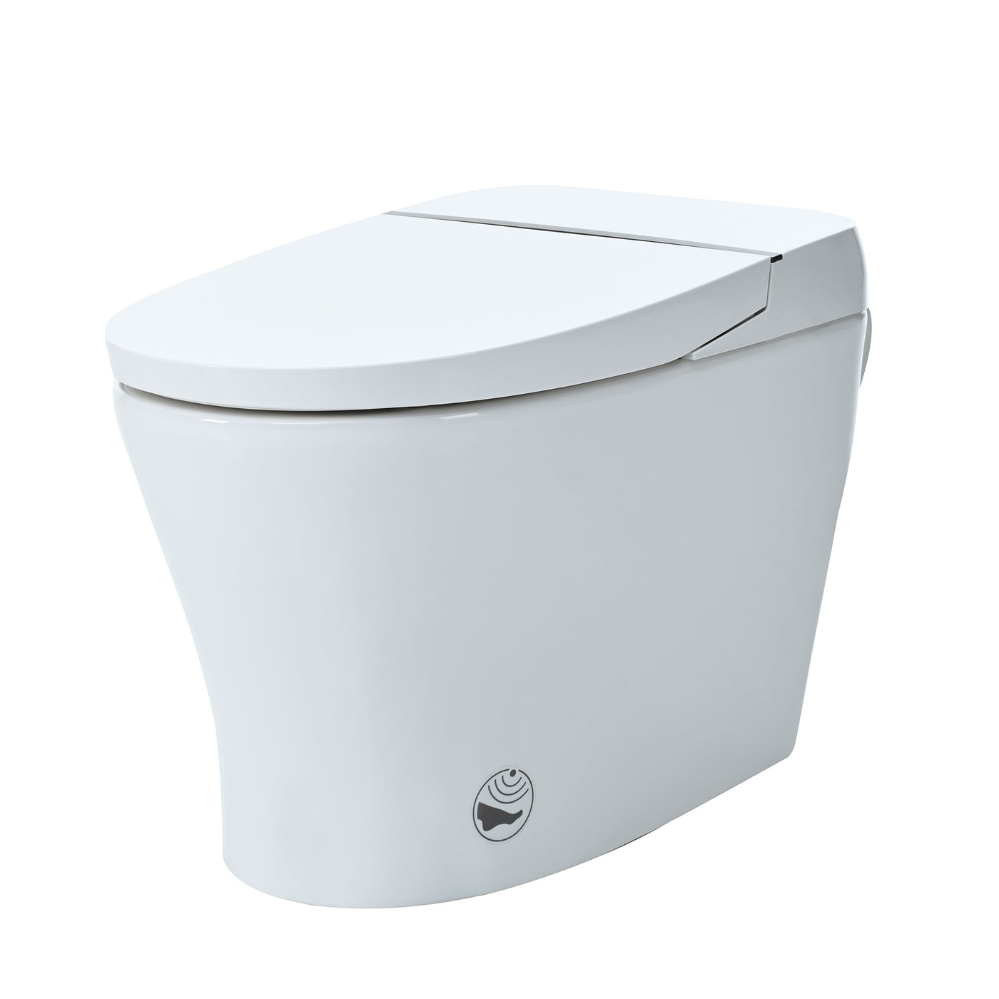 Smart Heated Seat Toilet 1/1.28 GPF Dual Flush Foot Sensor