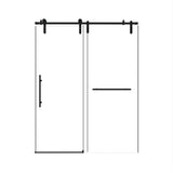 Frameless Sliding Shower Door 56-60" x 76" 8mm Tempered Glass