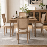 Set of 2 Solid Wood Dining Chair Beige