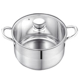 8-Quart Stainless Steel Stock Pot with Glass Lid