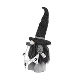 Set of 2, 6x4x20' Fabric Black Gnome with 'Boo' Banner, for Halloween Decor