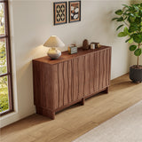 59.1" Buffet Sideboard with 2 Doors and 3 Drawers, Walnut Finish