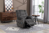 Velvet Recliner Power with Massage Grey