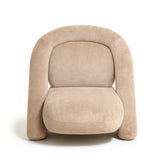 Fabric Accent Chair Beige Coffee
