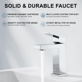 Modern Chrome Bathroom Faucet, Single Hole Bathroom Faucet