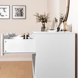 9-Drawer Engineered Wood Dresser White 63"