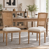 Set of 2 Solid Wood Dining Chair Beige