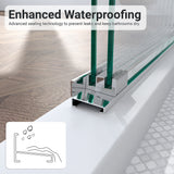 (NEW) 56"-60"W*72" H Semi-Frameless Double Sliding Shower Door