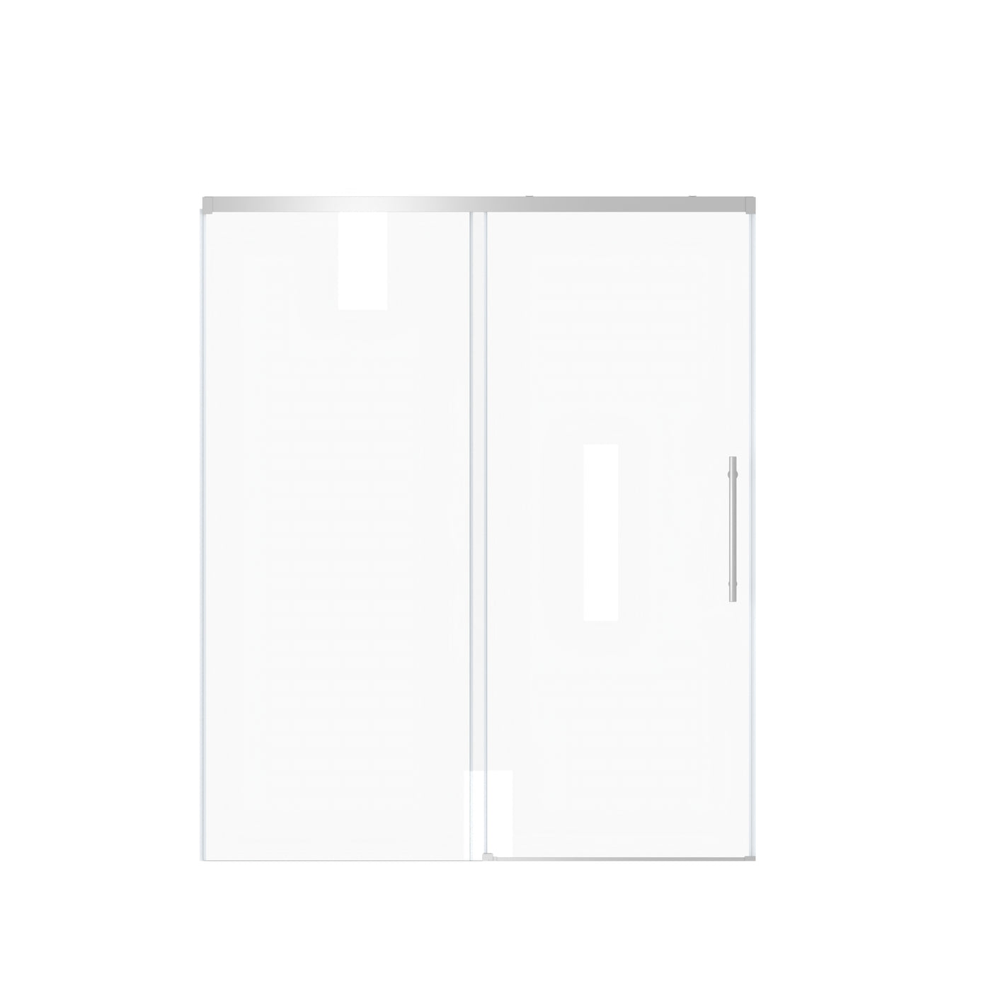 Frameless Single Sliding Shower Door 60"W x 72"H Chrome