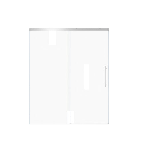 Frameless Single Sliding Shower Door 60"W x 72"H Chrome