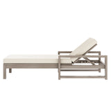 Outdoor Patio Furniture Set of 2 Acacia Wood Gray