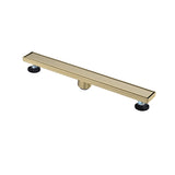 24 Inch Linear Shower Drain with Hair Strainer and Leveling Feet