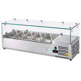 47" Refrigerated Condiment Prep Station, Countertop Topping Cooler