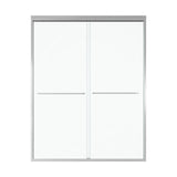 (NEW) 56"-60"W*72" H Semi-Frameless Double Sliding Shower Door